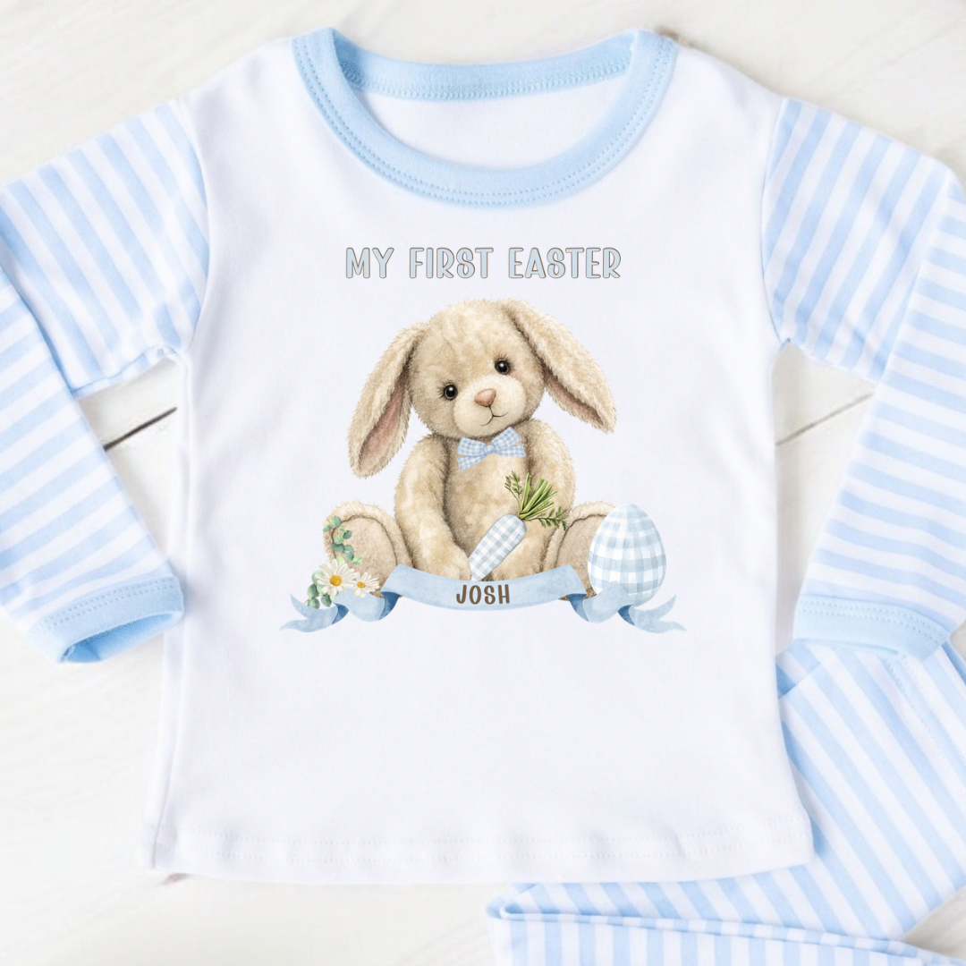 Kids Easter Pyjamas - Blue Bunny