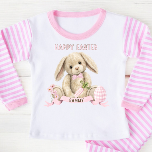 Kids Easter Pyjamas - Pink Bunny