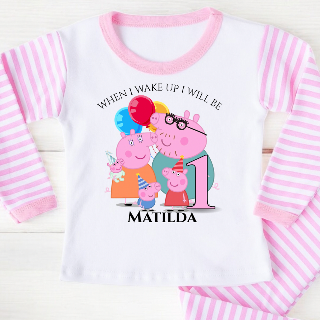 Personalised Birthday Pyjamas - Peppa Pig
