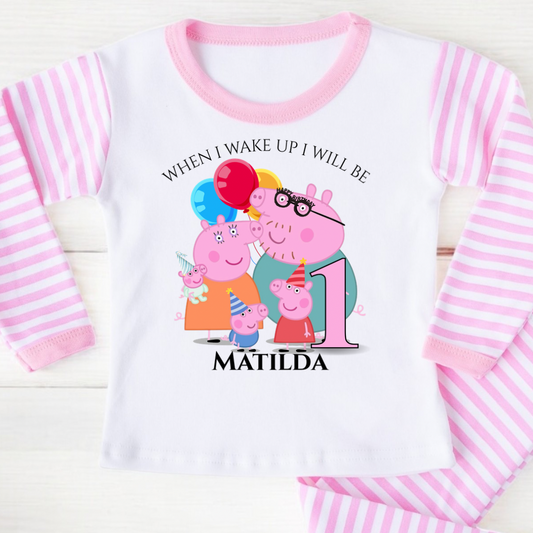 Personalised Birthday Pyjamas - Peppa Pig