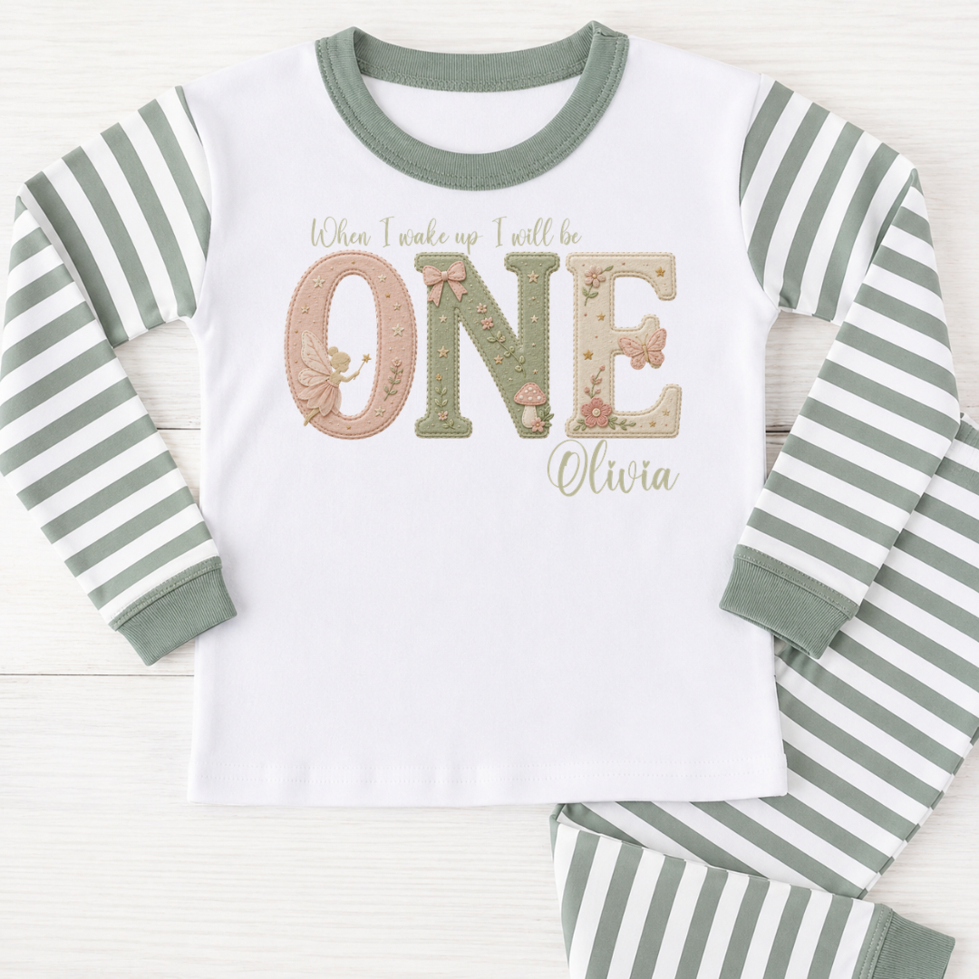 Personalised Birthday Pyjamas - Sage & Fairy