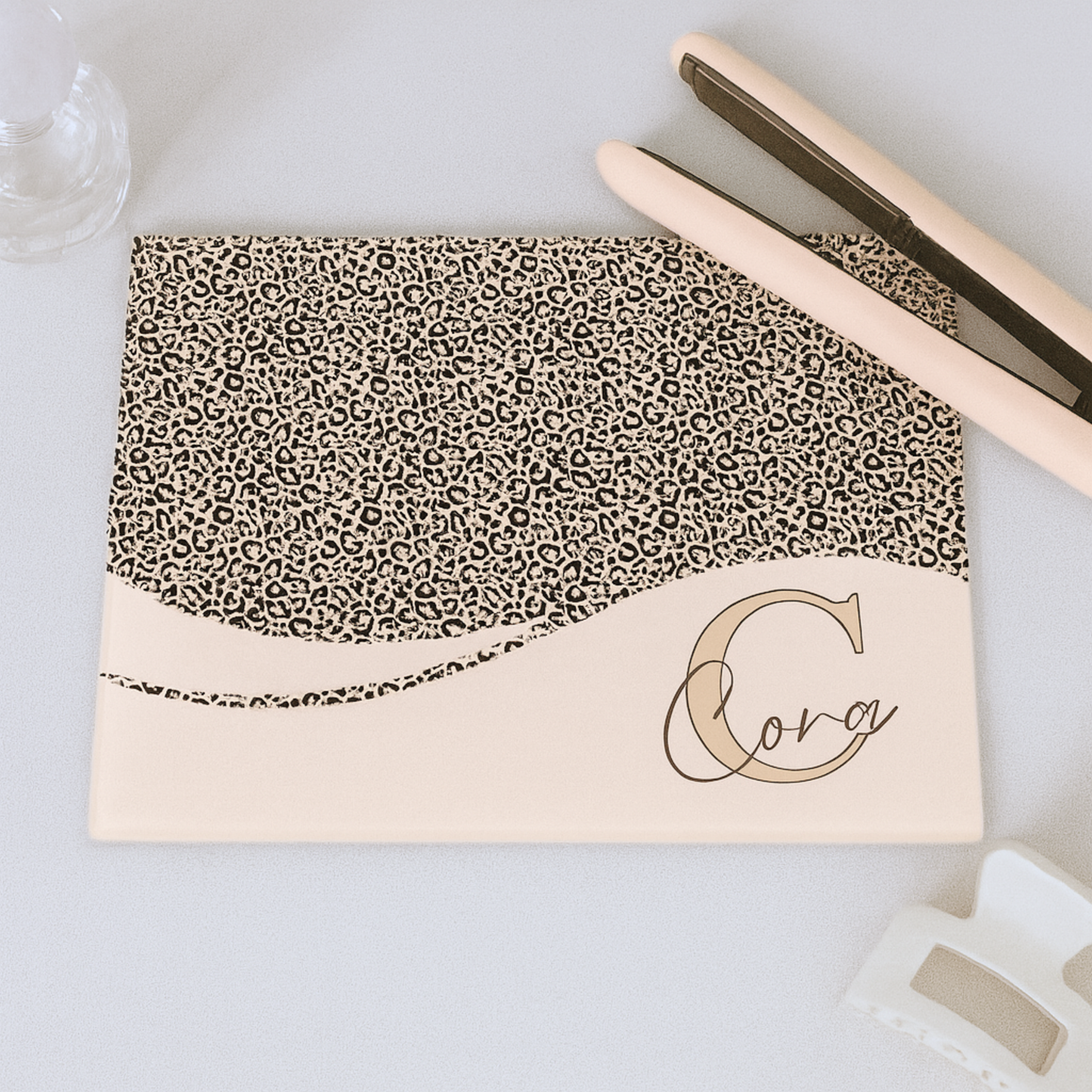 Personalised Cheetah Print Heat Protection Glass Board