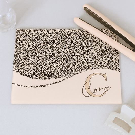 Personalised Cheetah Print Heat Protection Glass Board